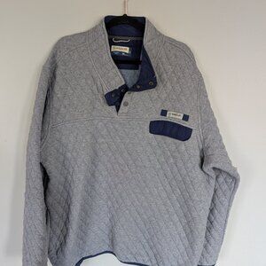 Magellan Outdoors Classic Fit Quilted Quarter Zip Heathered Grey 3XL